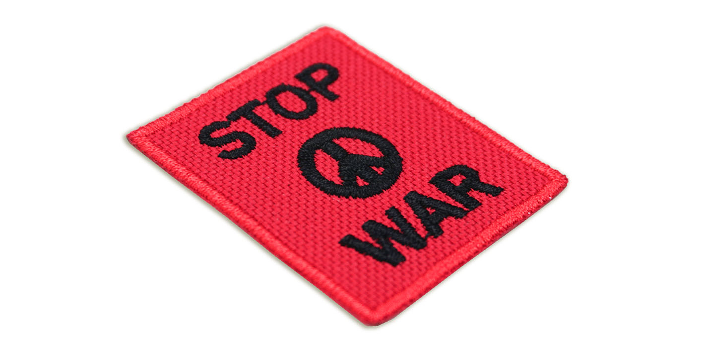Naszywka naprasowanka pacyfka no war wolna ukraina